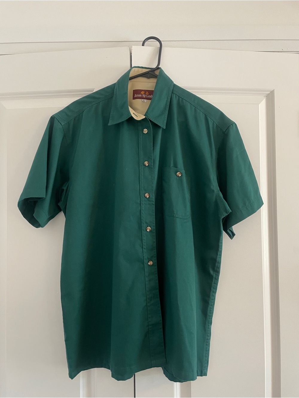 Jason Alexander Short-Sleeve Emerald Green Button-Down Shirt